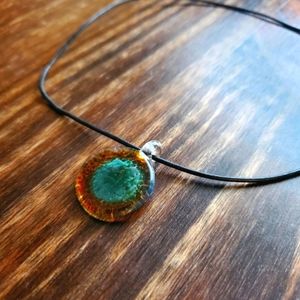 💗  Glass pendant necklace